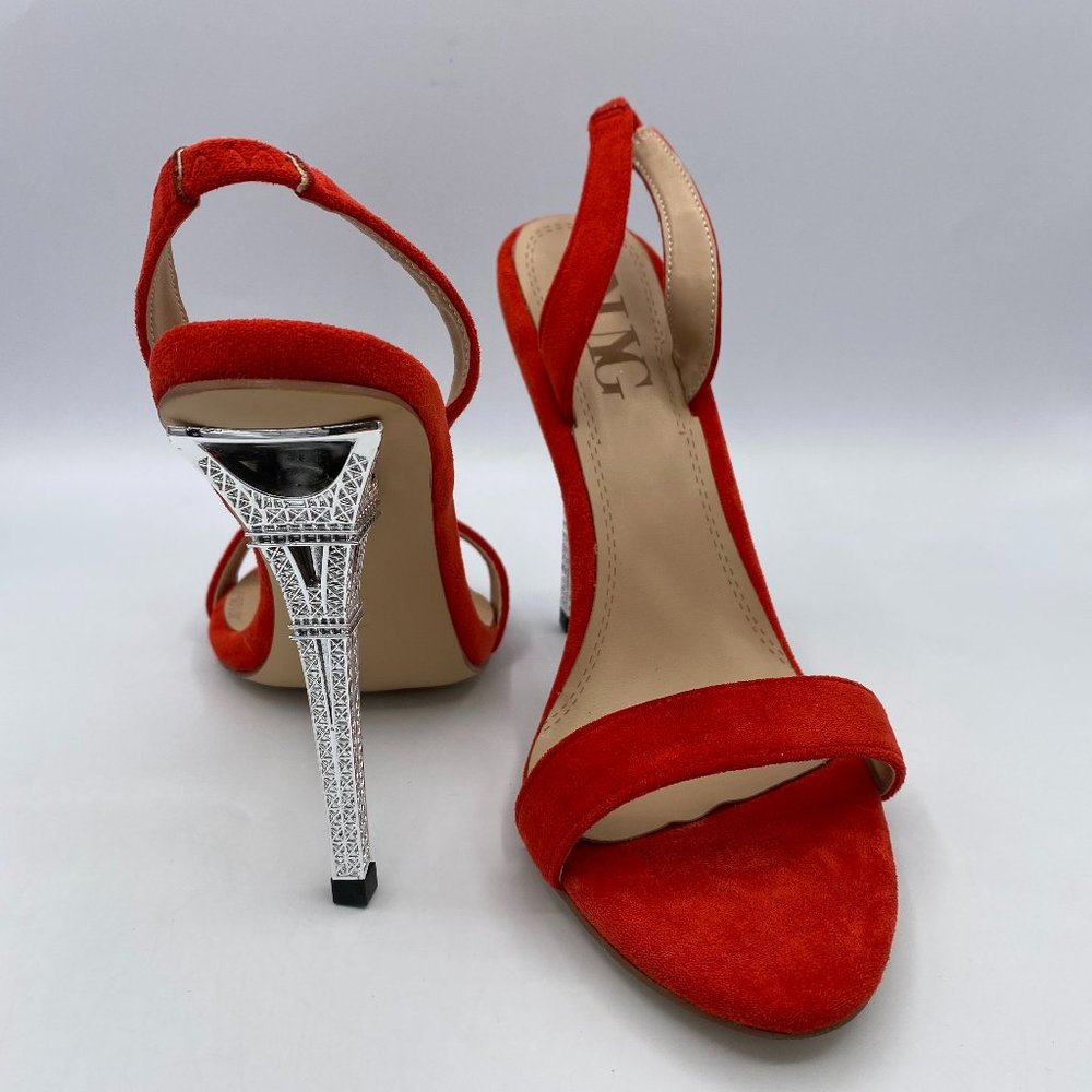 A NUYG Red High Heel Slingback Sandals